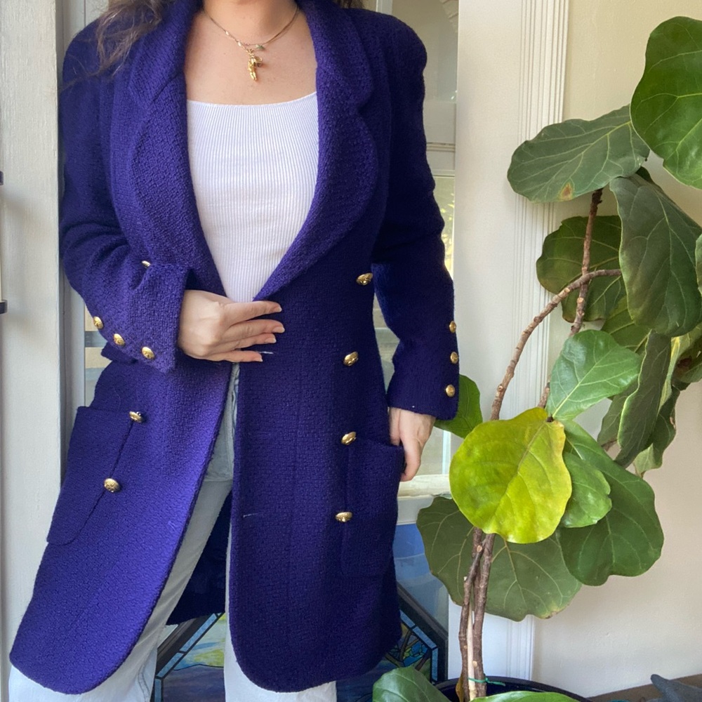 Chanel Boutique Vintage woven double breasted jacket - Picture 2 of 10